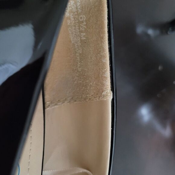 BLACK GLOSSY ANDREW GELLER TAYA OPEN TOE HIGH HEEL WOMEN"S SHOE - Picture 13 of 16